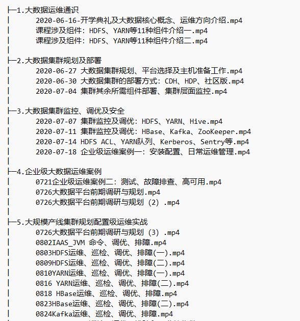 大數(shù)據(jù)運(yùn)維實(shí)戰(zhàn) 視頻教程 下載 圖1