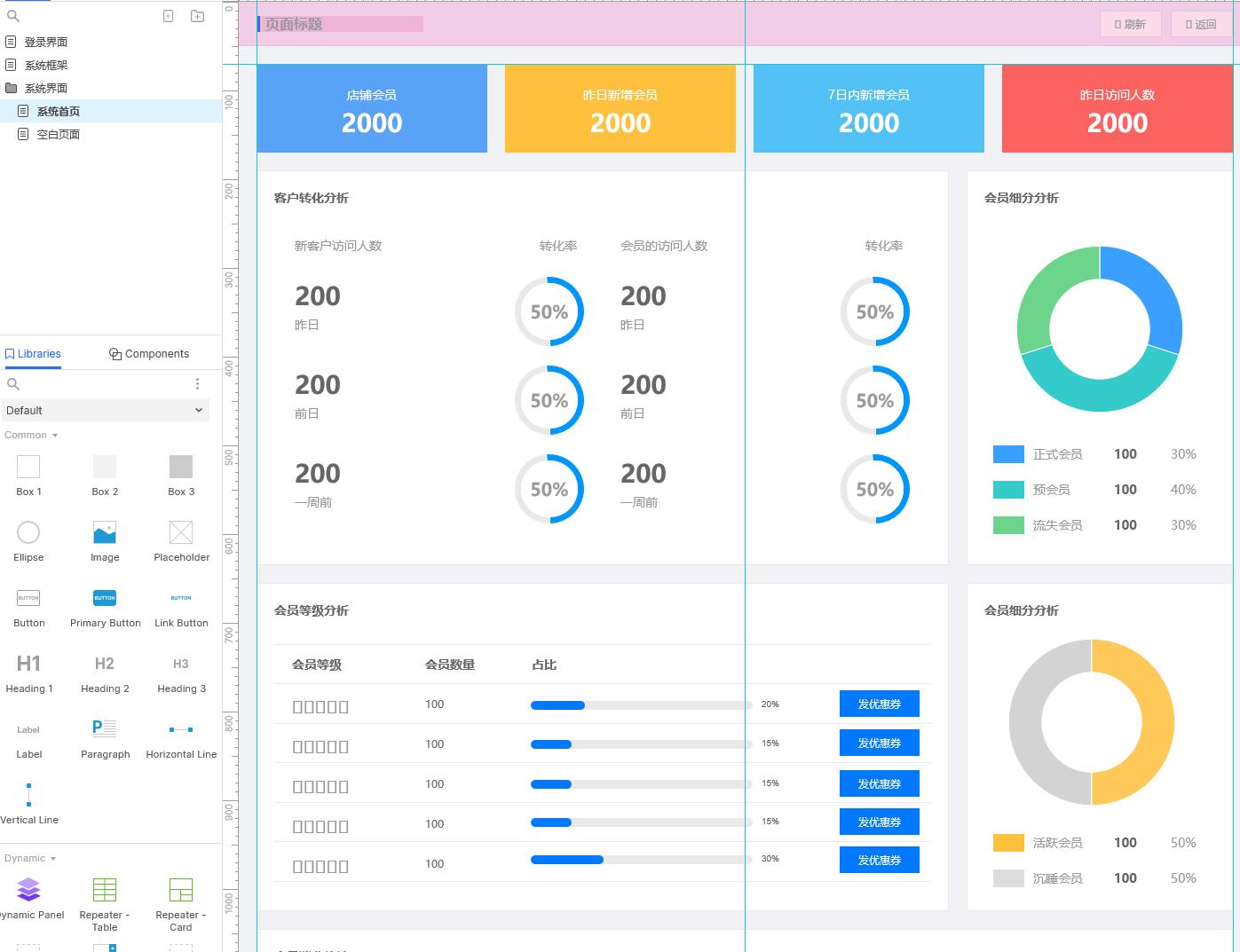 12套 Axure 模板，非常漂亮的中后臺(tái)原型，可以直接套用在OA、CRM更web系統(tǒng)上 下載   圖2