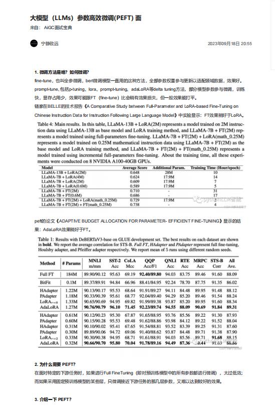 大模型（LLMs）參數(shù)高效微調(diào)(PEFT) 面 PDF 下載  圖1
