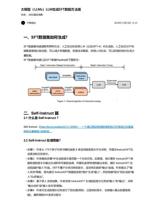 大模型（LLMs）LLM生成SFT數(shù)據(jù)方法面  PDF 下載 圖1